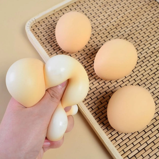 Funny Egg Squeeze Toy, Hilarious Prank & Stress Relief Gift, Squishy Decompression Ball for Jokes, Office and Classroom Fun