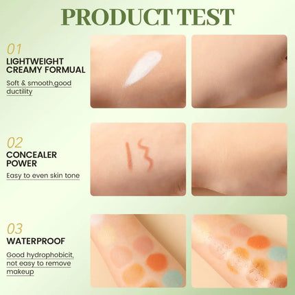 IMAGIC 12-Color Concealer Foundation Cream Covers Acne Marks Dark Circles Full Coverage Suit for All Skin Primer Makeup Cometics