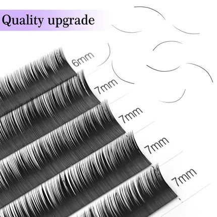SENSE LASHES 6 Rows Lower Lashes 5-7mm Mix Individual Bottom Eyelashes Extension B Curl Natural Short Eyebrow Under Eyelash