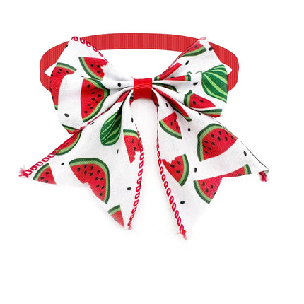 50pcs Summer Dog Neckties Fruit Style Adjustable Small Dog Puppy Bow Tie Collar Pets Grooming Pet Accessories for Small Dogs