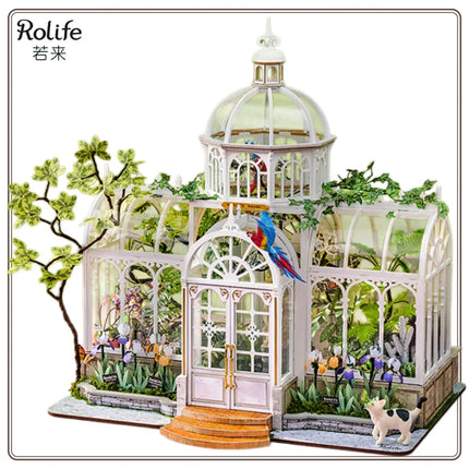 Original Rolife Light Oxygen Greenhouse Garden Handmade DIY Assembly Art House Miniature Model High Difficulty Assembly Toy Gift