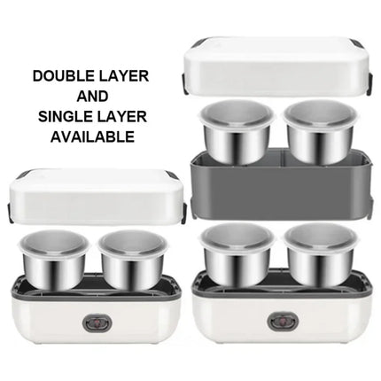 Electric Lunch Box Food Heater Portable Leakproof Food Warmer Heater for Travel Car and Home with 2 Layers rice cooker Lunch Box