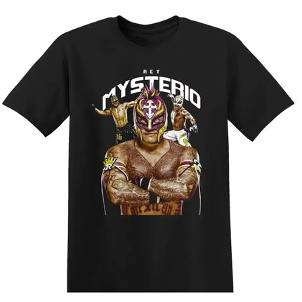 The Rock Wrestling T-Shirt Black WWE Jeff Hardy Wrestling Tee Randy Orton Ray Mysterio Wrestling T-Shirt WWE Oversize Casual Top