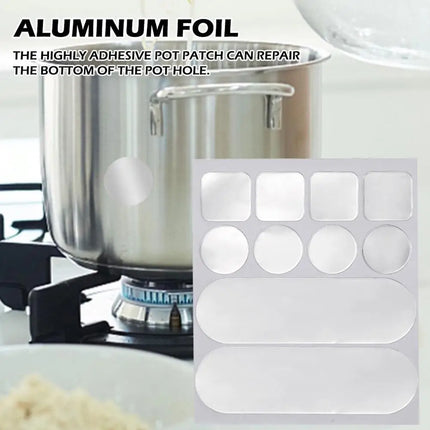 10-50Pcs Aluminum Foil Patch Waterproof Sticker Special Self-Adhesive Repair Sticker For Kitchen Pot Bowl Basin Bucket And Jar
