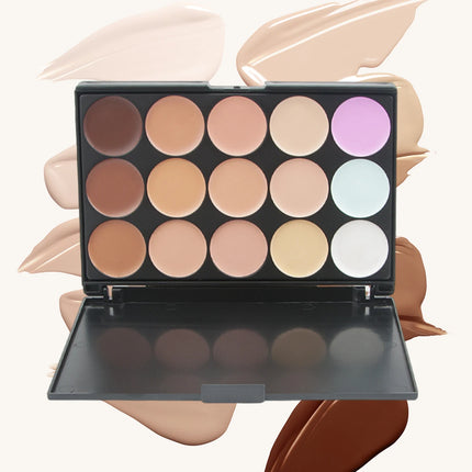 Multifunction Concealer Palette Cream Texture Covers Acne Marks Dark Circles 15 Colors Face Makeup Waterproof Make up Cosmetics