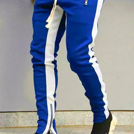 2026 New Men's Sports Pants with Side Zippers and Ankle Cuffs, Slim Fit Men's Pants, Fitness Sportswear, Hip-Hop Sportswear