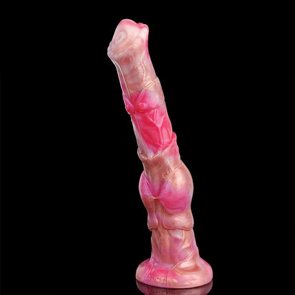 YOCY 12 Inch War Horse Dildo 6.5cm Thick Armor Knot Anal Stimulator Soft Silicone Animal Penis With Sucker Sex Toy For Women Men