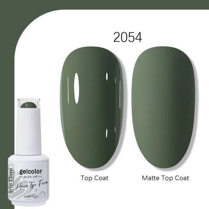 Arte Clavo Solid Color Gel Nail Polish 15ml Soak Off UV LED Gel Semi-Permanent Glitter Polish For Manicure Nail Art Salon Gel