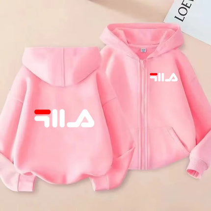 Children's Cardigan Hoodie Zipper Style Sweatshirt Boys Girls3-12Yrs Brand Sports Top Casual Fashion Charming Loose Coat Clothes