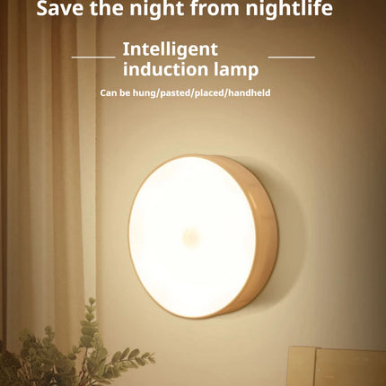 1pc Motion Sensor Night Light - Wireless LED Detector Lamp for Bedroom, Staircase, Closet, and Room Decor-