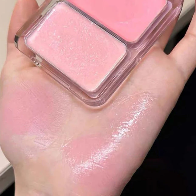 1Pc Cappuvini Water Shining Cheek Blush Highlighter Cream High Gloss Glitter Rouge Natural Brighten Face Contouring Blush Makeup