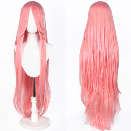 Long Straight Cosplay Wig 100CM Multiple Colors Pink Blonde Black Anime Costume Wig Universal Synthetic Cos Wig Daily Party Wig