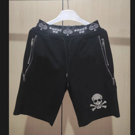 2025 new Sweatpants Track Pants Men Slim Fit Workout Trousers Male Multi-pocket Casual Rhinestones Pants  Design Sportswear