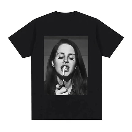 Singer Lana Del Rey Print T Shirt Women Fashion Hip Hop men's tshirts Streetwear Harajuku Short Sleeve T-Shirt Unisex summer tee