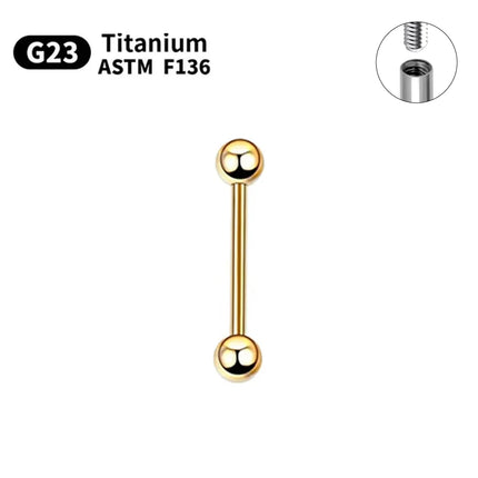 1/5pcs Internal thread Piercing G23 Titanium ASTM F136 14G 16G Jewelry Long Industrial Barbell earrings Sexy Barbell Tongue nail