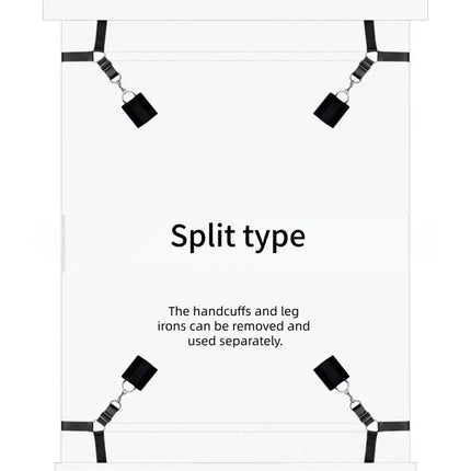 BDSM Bedding Set with Handcuffs for Couples Bedding Restraints Adult Toy for Engaging in Enticing Restraint Games on the Bed