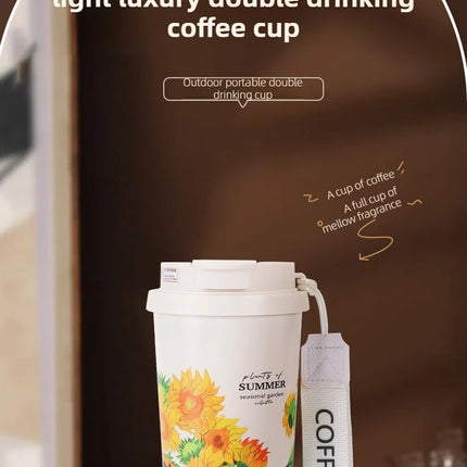 Stainless Steel Tumbler Vacuum Flasks Insulated Coffee Cups Leakproof Lid Travel Mug for Tea Thermos Cup Thermal Water Bottle