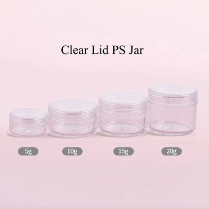 10/50/100pcs Empty Plastic Jar 5G 10G 20G Ps Jars Serum Pots Eye Cream Case Makeup Container Lip Balm Cans Cosmetic ZM003