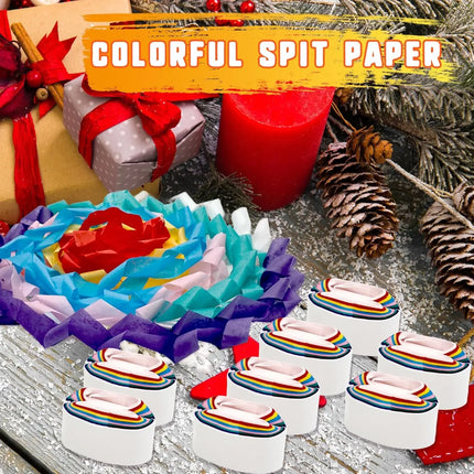 Mouth Coils Paper 12pcs Magic Paper Mouth Coils Vomit Paper Gimmick Props Stage Magic Tricks Accessories Gift for Adult Magician