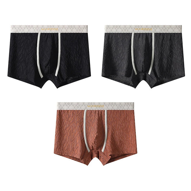1/3 pcs Men's Underwear Male Panties Ice Silk Boxer Shorts Male Underpants Sexy Thin Panties U Convex Lingerie Wholesale