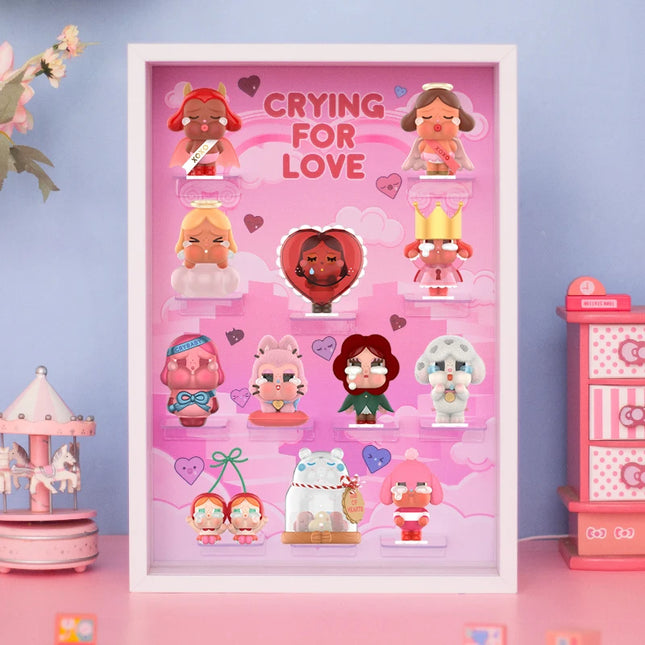 CRYBABY Tears of Eros Series Blind Box Display Case LED Light High Clarity Acrylic Dust-Proof Showcase Collection Romantic Gift
