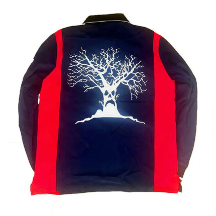Retro Long Sleeve Polo Shirt Y2k Casual Loose Letter Pattern Embroidery T Shirts Street Sweatshirt Men Cotton Jersey Lapel Golf