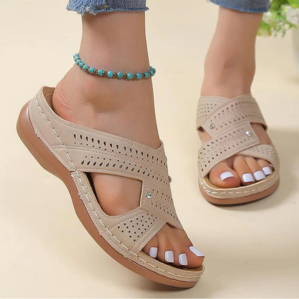 Heels Women's Sandals Peep Toe Shoes For Summer Women Sandals Wedge Heel Sandalias De Mujer Heeled Summer Sandals Woman Slippers