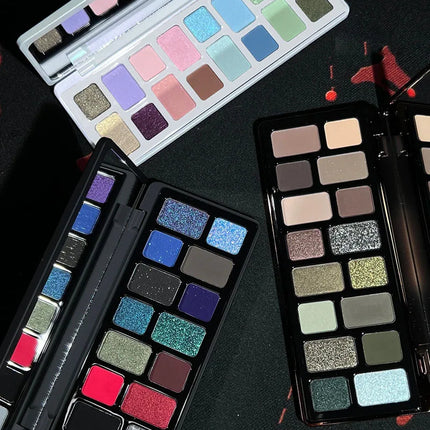 DIKALU 16 Color Eyeshadow Palette Professional Women Makeup Long-Lasting Pearly Shiny Pink Blue Green Eye Shadow Palette Glitter