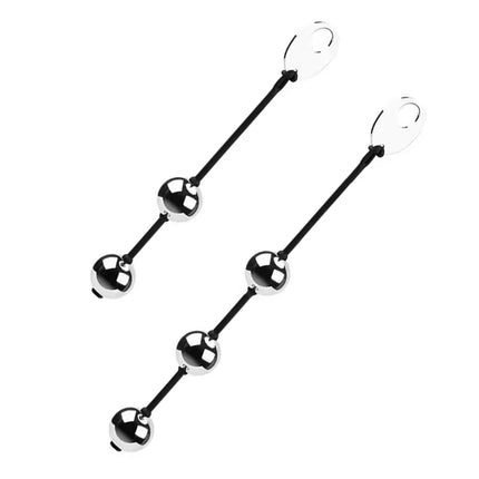 Soft stretchy Silicone pull ring  metal Anal beads Kegel ben wa geisha ball expander vaginal tighten exercise sex toy for women
