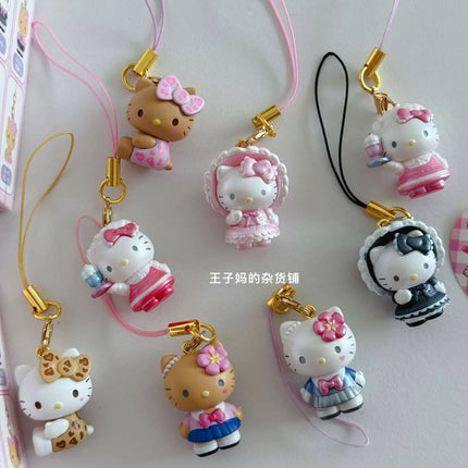 Sanrio Hello Kitty Keychain Blind Box Cartoon Character Phone Charm Bag Pendant  Collectible Anime Action Figure Gift for Girls