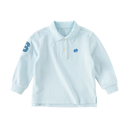 Dave Bella Boys Girls Clothing Lapel Cotton Long Sleeve Spring Autumn Version Solid Color Kids Fashion Polo Shirt DB3243929