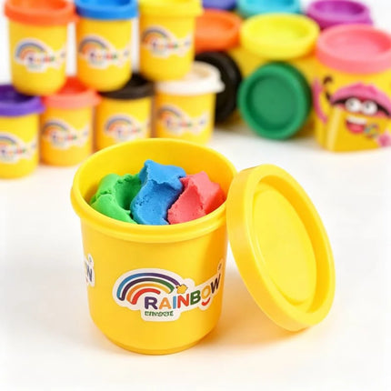 12 Colors Super Light Clay Non-toxic 50g in Seal Box Air Dry Polymer Color Clay Space Mud Kindergarten School Handwork DIY