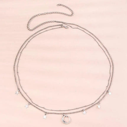 Waist Chain Sexy Belly Belt Waist Chain Women Double Chain Sexy Sexy Pants Fashion Chain Layer Adjustable Waist Chain I2Y2