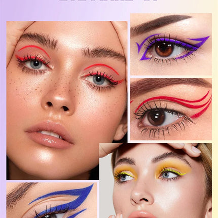 1Pc Quickily Drying Colorful Eyeliners Pencil Eyes Cosmetics Matte Liquid Eyeliners Waterproof Lasting White Sweatproof  Make Up