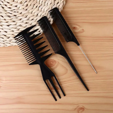 salon brush set 10pcs/set Hairdressing Comb Weaving Cutting Brush Professional Salon Hair Coloring Tool Hairstyle styling combs