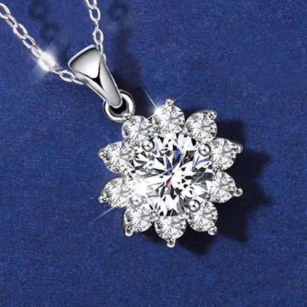 Sterling Silver 925 Moissanite Pendant Necklace For Women Trendy Design D Color VVS Pass Diamond Test Jewelry Gift GRA