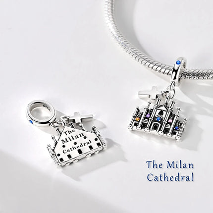 Original 925 Sterling Silver Charms Paris Eiffel Tower Charms Bead Pendant Fit Bracelets Bangle Necklaces Women DIY Jewelry Gift