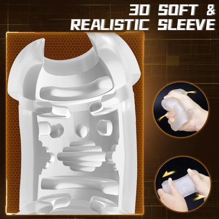 Automatic Telescopic Male Masturbator Masturbation Cup with 6 Powerful & Thrusting Vibration Modes Pocket Pussy Sex Toys for Men