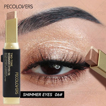 Two-color Push-pull Eye Shadow Stick, Multi-color Selection, One-touch Shape, Long-lasting and Natural, Eye Cosmetics