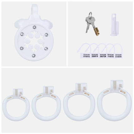 ANOSX Resin Penis Cages Crystal Inlaid Male Chastity Cage Multi-colors Cock Cages With Chastity Belt Imitation Clitoris Sex Toys