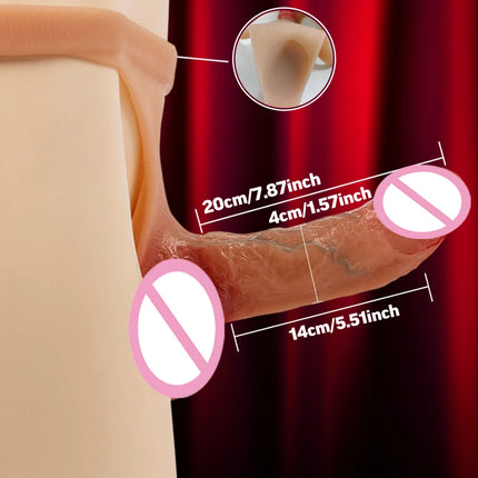 Wearable Dildo Panty Harness Strap On Dildo Adult Women Sex Toy High Elastic Silicone Large Dick Clitoris Stimulator Lesbian Toy