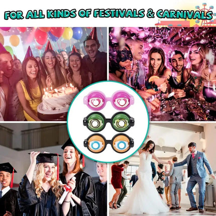 1Pairs Halloween Crazy Eyes Kids Funny Glasses Toy Novelty Creative Gag Prop Eyewear for Party Costume Joke Accessory