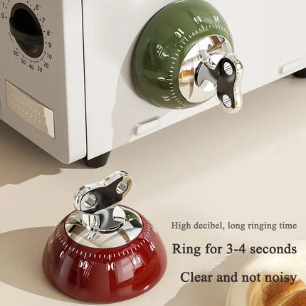 Magnetic Kitchen Timer Manual Countdown Alarm Clock Digital Timer Mechanical Cooking Timer Study Stopwatch Cooking Shower