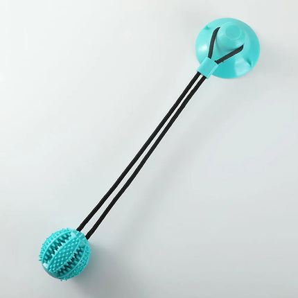 Dog Chew Ball Toys for Aggressive Chewers Interactive Dog Puzzle Toy Food Dispenser Suction Cup Dog Tug Toy for Dogs Teeth Clean