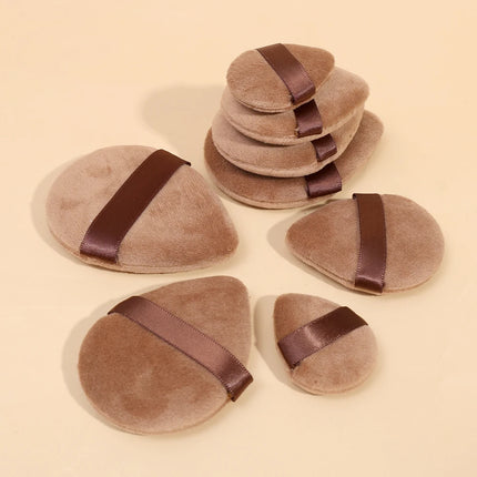 Dual Use Powder Puff Triangle Cosmetic Puff Soft Makeup Sponge for Face Eye Contouring Washable Velvet Puffs Make Up Accessories