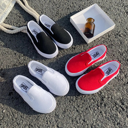 1020 Fashionable and breathable children's canvas shoes, soft-soled board shoes for boys and girls, solid color children's shoes