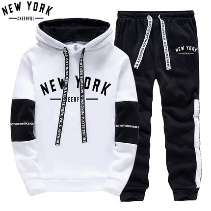 Men's Set/Hoodie/Pants Urban Fashion Autumn Casual Sports Hooded Pullover & Sweatpants Outdoor Street Comfort Hoodies Sportswear