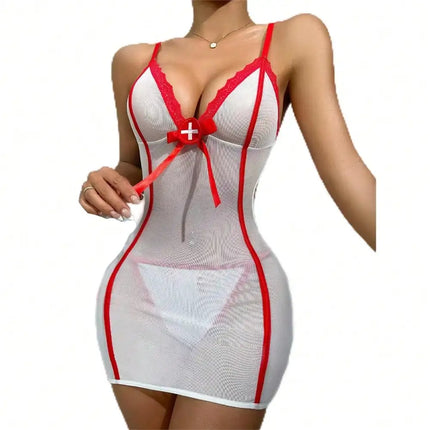 Nurse Costume For Women Babydoll Sexy Lingerie Set Uniform Cosplay