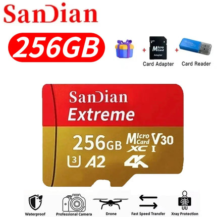 High-Speed Storge SD Card 128GB Original Micro TF Card 512GB Class 10 High Speed Transfer  for Camera/PC/Phone
