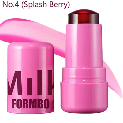 4 Colors Jelly Blush Stick Lip Balm Eyeshadow 3-in-1 Multi-Use Matte Blush Moisturize Brighten Lip Gloss Multi-Use Blush Makeup